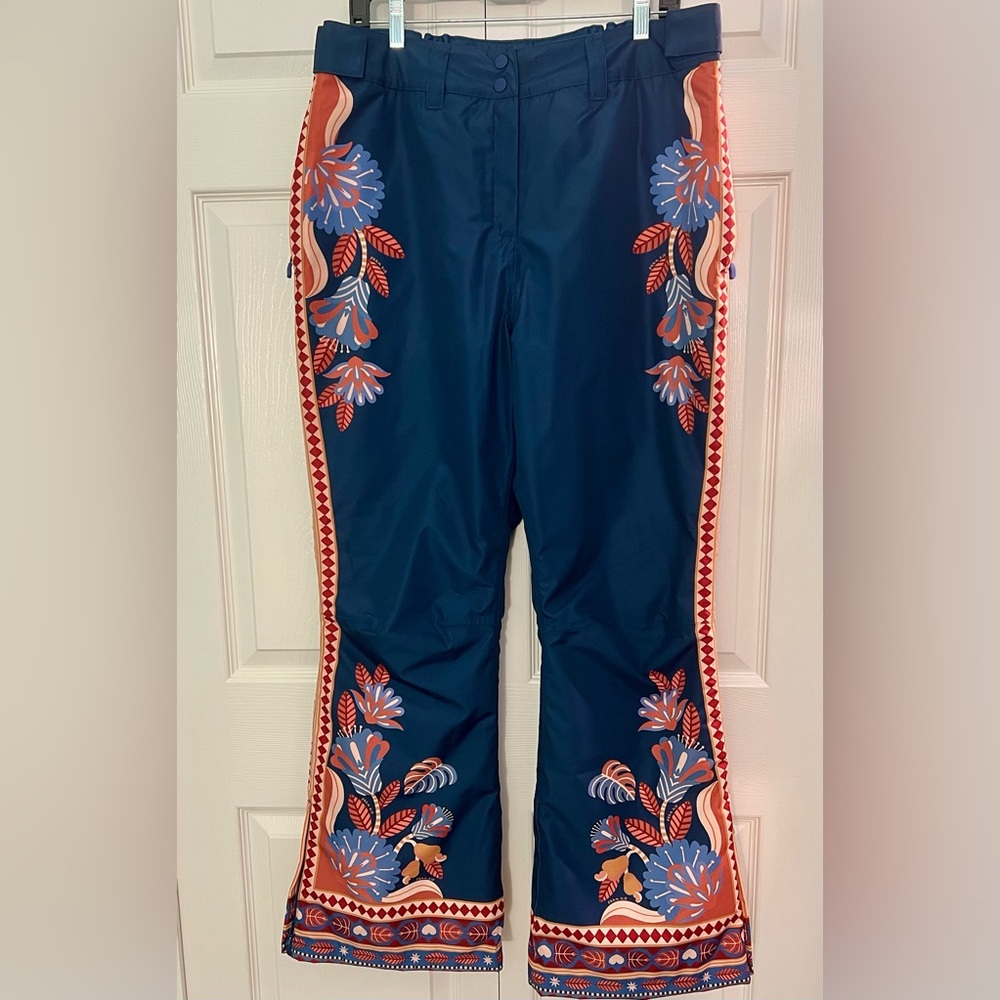 FARM Rio Blue Floral Boot Cut Pants